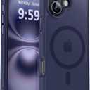 MOCCA Strong Magnetic for iPhone 16 Case, [Compatible with Magsafe][16FT Mil-Grade Drop Protection] Slim Thin Translucent Matte Protective Cover Case for iPhone 16 Phone Case 6.1", Deep Blue