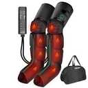 lymneth Leg Massager with Heat and Comression, Foot and Leg Massager for Circulation and Pain Relief, Air Compression Boots with 9 Intensity Levels, Full Leg Recovery Therapy Mechine