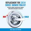 Replacement for Delta Classic 13 Series Single-Function Trim Kit, T13010 Shower Handle, Fit Delta Shower Valve R10000 Series, Chrome (Cartridge Included)