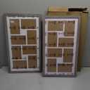 11.8x21.8 Picture Frame Display 8 opening 4X6 Picture Frame Collage,Multi Photo Frame with Mat,Plexiglass,Wall or Tabletop Decor,Grey Wood Grain, Pack of 2 