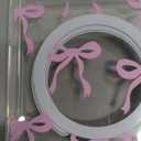 UEEBAI Magnetic for iPhone 17 Pro Max Case, Bow Case Compatible with MagSafe, Wireless Slim Clear Ribbon Aesthetic Phone Cover Anti-Yellowing Shockproof Protective Cover for Women Girl - Pink