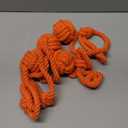 Melaluxe 2 Pack Curtain Tiebacks - Heavy Duty Curtain Rope Tieback, Handmade Rural Decorative Curtain Holdbacks (Orange)