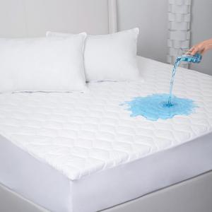 Waterproof Mattress Protector, Mattress Cover, Soft, Breathable,Noiseless, Deep Pocket 6-18 inches, White for Home Hotel Bedroom,Easy wash (Full)