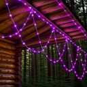 XIXIANGLIAN Globe String Lights, 13.1 Feet 138 LED Color Changing String Lights - 8 Modes, Waterproof for Party, Holiday, Wedding Decoration(Purple, USB)