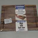 CONSDAN Wood Cutting Board for Kitchen, 16 x 12, USA Grown Solid Black Walnut Hardwood, Edge Grain, Chopping Board, Butcher Block with Juice Groove, Prefinished with Food-Safe Oil, 3/4" Thick