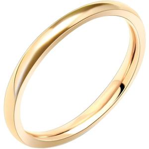 Love Ring for Women Men 18k Gold Rings Titanium Steel Rings Jewelry Wedding Birthday Present Anniversary Best Gifts, Size 7