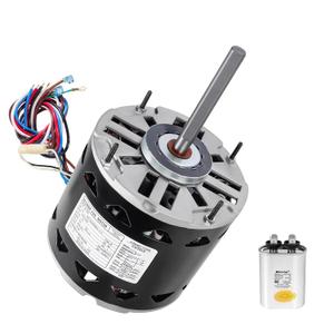 DL1056 Blower Motor 1/2 HP 1075 RPM 3 Speed 115V 8A 48 Frame Sleeve Bearing, Compatible with A.O.Smith DL1056 GE 3587 Fasco D701 Emerson Century Dayton(Includes Capacitor)