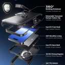 for iPhone 17 Pro Max Case 6.9" with Belt Clip Holster,Compatible with MagSafe,Anti-Drop,Shockproof,Heavy Duty Protection,w/Screen Protector,with 360Rotating Kickstand,Black