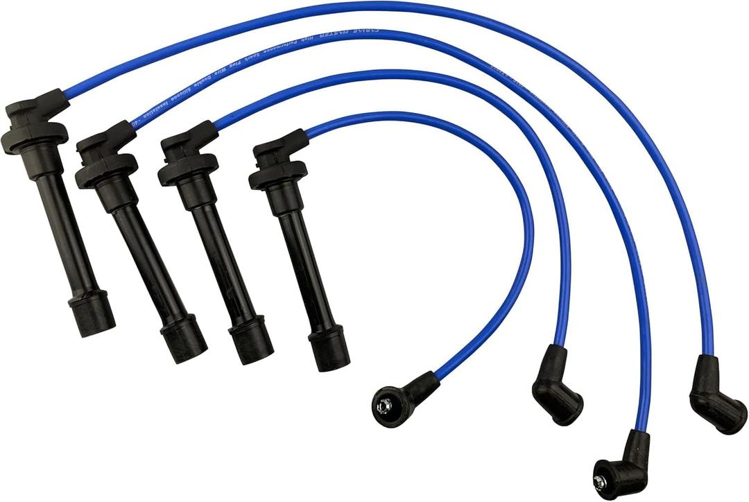 High Performance Spark Plug Wires Compatible with CL Accord Civic (del sol) Odyssey Oasis 1.6L 2.2L 2.3L L4 Gas 1994 1995 1996 1997 1998 1999 2000 2001 2002 Blue