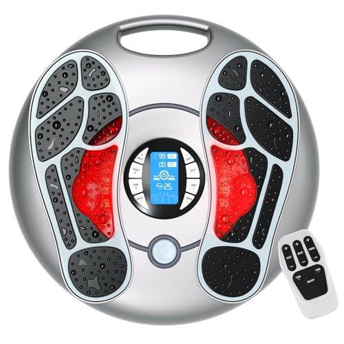 Funtyallife EMS Foot Massager for Neuropathy, Mini Foot Circulation Stimulator for Pain Relief and Blood Circulation, TENS Unit Nerve Muscle Stimulator for Foot Health, Fits Up to 11"
