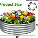 3Pack 4x4x1ft Galvanized Raised Garden Bed, Planter Raised Garden Beds Outdoor, Round Clearance Raised Garden Beds for Gardening Vegetables