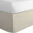Todays Home Classic Tailored Bed Skirt Dust Ruffle, Cotton Blend Design, 14" Drop Length, California King, Buttercream