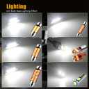 12V 31MM DE3175 36MM 6418 41MM 6411 T10 2825 BA9S 64111 T5 74 6615F 6612F LED bulb Combo Kit 6000K White for Car Truck Interiors Map Dome Trunk Cargo Door Courtesy License Plate Light 40-Pack