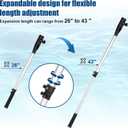 Outboard Tiller Extension Handle, 26 to 43 Inches Adjustable Length, Tiller Handle Extension for Ergonomic Anti-Slip Grip for Effortless Steering, Compatible with Most Ship Types Under 30 Horsepower