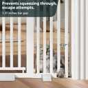 51'' Extra Tall Cat Gate for Doorways 30-49.2'' Wide, Climb Proof Pet Dog Gates for Kitten Dogs, Pressure Mounted No Drilling Cats Fence Barrier White