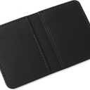 Black Leather Bi-Fold Wallet - Slim Credit Card Case Holder and Cash Organizer Wallet, Stylish Bi Fold Wallet with Leather Card Holder for Men & Women, Credit Card Organizer for Daily Use