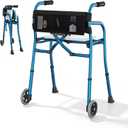 Walkers for Seniors with Seat,Front Wheel Walker Lightweight Quick Folding