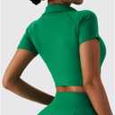 2 Piece Tennis Dress for Women High Waist Pleated Tennis Skirt with Shorts Short Sleeve Crop Golf Workout Skirts Sets (Green, XL)