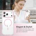 BENTOBEN Magnetic for iPhone 17 Pro Max 6.9" Case, Compatible with Magsafe Military Shockproof Protective Bumper Cute Transparent Slim Anti-Yellowing Phone Case for iPhone 17 Pro Max Cover, Clear Pink