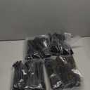 Thyle 4 Pcs 6 x 6 Inches Vinyl Post Sleeve Black Adjustable Post Skirt Base Eusable Column Wrap Trim for 3 to 6.5 Inch Porch Fence Deck Stairs Rails