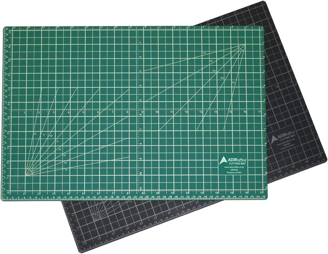 Adir Professional Self Reversible Healing Cutting Mat, 36 by 48-Inch, Green/ Black