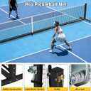 Pro Pickleball Net - 22ft Tournament-Grade, Heavy Duty Steel Frame, 30-ply Sturdy Net, Hand Winch System, Universal Wheels, 600D Carrying Bag, Perfect for Indoor & Outdoor Use, Black/Yellow, 22ft x 34"