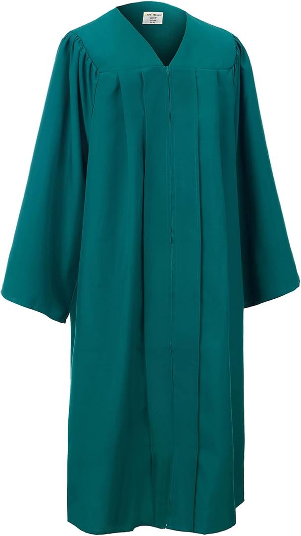 GradClassical Unisex Matte Graduation Gown Only for High School and Bachelor, Choir Robes for Church, Judge Costumes (Green)