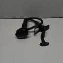 SAIJI Gooseneck Phone Holder for Bed Overall Length 38.6 Flexible Leather Wrapped Arm Overhead Cell Phone Mount Stand with 360 Adjustable Clamp Clip, Compatible with All 4-7 Cellphones (Black)