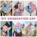 TERAYVIX Graduation Cap Decorations kit Graduation Cap Topper Blank, 6 Pcs Glitter Cardstock with Self-Adhesive for DIY Grad Cap Decorations
