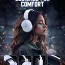 Wireless Gaming Headset, 7.1 Surround Sound, 2.4GHz USB Gaming Headphones with Bluetooth 5.4, 100H Battery, ENC Noise Canceling Mic, RGB Light, Wireless Headset for PC PS5 PS4 Mac Switch (Black-White)