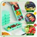 Hushee 25 Pack 17 oz Small Meal Prep Containers with 3 Compartments Snack Containers with Lid Disposable Plastic Bento Box Travel Lunch Food Boxes Stackable for Office Picnic (Green)