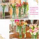 7pcs Glass Cylinder Vases for Centerpieces - 10 Inch Tall Glass Vases for Flower, Clear Flower Vase Bulk Floating Candle Vase for Table Centerpiece Wedding Home Decor