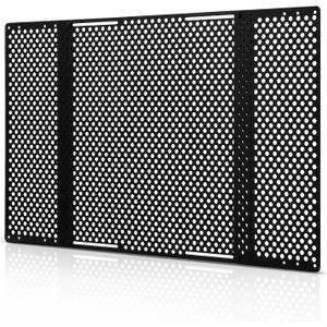 VEVOR RV Screen Door Protector, Adjusts from 22 to 31.5 inch, Adjustable Door Grille, Easy to Install, Reinforced Breathable Honeycomb Holes, Iron Camper RV Entry Protector for Pet Protection, Black