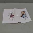 Sea Shell Greeting Cards - Set of 10 All Occasion 5 x 7 Note Cards with Envelopes. Blank Inside. Watercolor Designs of Seashells, Starfish and Coral
