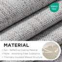 Joydeco No Drill Cordless Roman Shades, Blackout, 27" W × 64" H, White