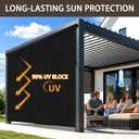 Outdoor Roller Shades for Patio, 11' W x 8' H Cordless Patio Shades Roll Up Outdoor Blinds with Splicing Design, 90% UV Protection for Porch Gazebo Pergola, Black, 132"W x 96"H