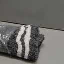 PURRUGS Bathroom Rug Non-Slip Machine Washable 20" x 30", Super Absorbent and Quick Dry Shaggy Microfiber Bath Mat, Extra Soft and Plush Bath Rug for Bathtub, Shower and Sink, Charcoal