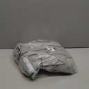 H.VERSAILTEX Linen Blackout Curtains Durable Thick Textured Linen Look 100% Blackout Patio Door Curtain Anti Rust Grommet Extra Wide Sliding Door Curtain Panel, W100 x L84 inch - Dove Gray