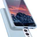 E Segoi Designed for Galaxy S21+ Plus Case, Liquid Silicone Gel Rubber Shockproof Case Soft Microfiber Cloth Lining Cushion Compatible with Galaxy S21 Plus 5G [6.7 inch] - Light Blue