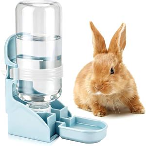 Rypet Rabbit Water Bottle No Drip  17oz Hanging Water Fountain Automatic Dispenser Pet Cage Water Feeder for Bunny Chinchilla Guinea Pig Hedgehog Ferret Blue