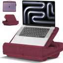 Laptop Lap Desk with Cushion, Adjustable Lap Desk Pillow with Storage, Portable Lap Table for Adults Student, Laptop Stand for Bed Office Dorm Home Room Couch, Fits Up to 14.9" PC Tablet, Purple