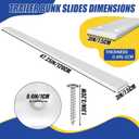 PE Boat Trailer Bunk Slides, 35.5" X 3", 35.5" X 4",47.25" X 3",47.25" X 5", Heavy Duty Trailer Bunk Glides Pads, Smoother Boat Trailer Glide Bunk Enders for Loadings and Launches Easier