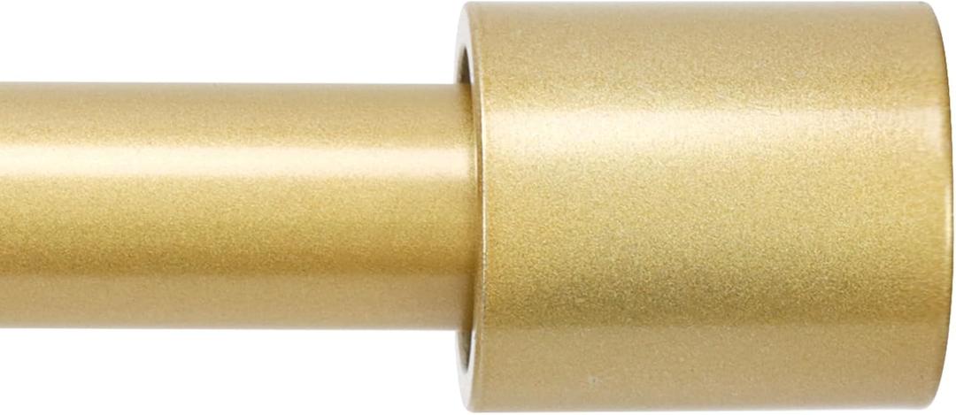 Extra Long Curtain Rods for Windows 240 Inches, Adjustable Gold Curtain Rod for Outdoor 1 Inch Heavy Duty Modern Window Rods with Aluminum End Caps for Farmhouse Kitchen Bedroom Living Room