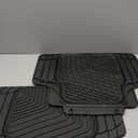 Black Rubber Floor Mat Set of 2