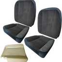 CARBBIA Driver and Passenger Cloth Bottom and Top Lean Back Seat Cover Compatible with Dodge Ram 1500 2500 3500 2003-2005 Replacement Front with Driver Side Foam Cushion, Dark Gray