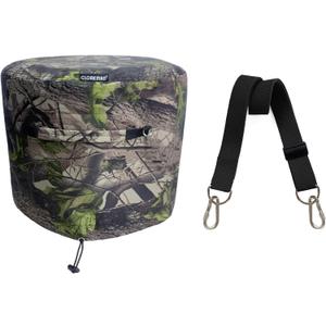 19-21 Inch Portable Bonfire Cover for Solo Stove Bonfire 1.0 & 2.0, Weather-Resistant Fire Pit Cover and Accessories, Carry Cover Function with Shoulder Strap, (Leaf-Pattern)