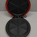 Taco Tuesday Deluxe 10-inch 6-Wedge Electric Quesadilla Maker with Extra Stuffing Latch, Red