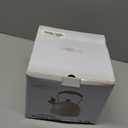 LONFFERY Tea Kettle for Stove Top, 2.5 Quart Whistling Tea Kettle, with Food Grade Stainless Steel and Wood Pattern Folding Handle, Creamy White