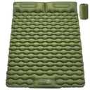 KimEvan Sleeping Pad for Camping 2 Person, Backpacking Self Inflating Sleeping Pad Double 2 People Ultra Lightweight, Air Inflatable Foldable Camp Hiking Sleep Mat for Outdoor Tent 97 x 55 inch