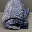 OLANLY Bathroom Rugs Sets 3 Piece, Soft Absorbent Microfiber Bath Mats and U-Shaped Contour Toilet Rug, Plush Shaggy Bath Mat Set for Bathroom (30"x20"+24"x16"+24"x20", Navy)